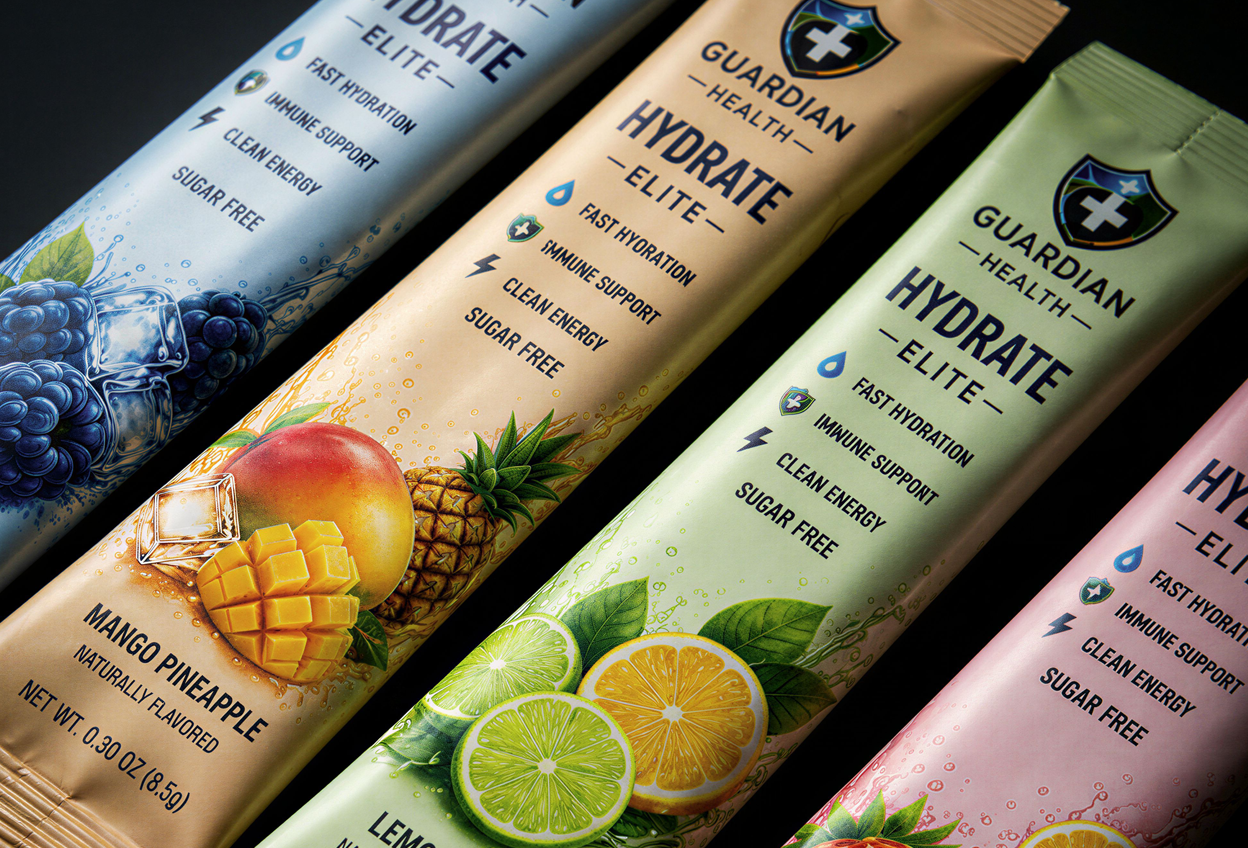 Hydrate Elite Electrolyte Packaging